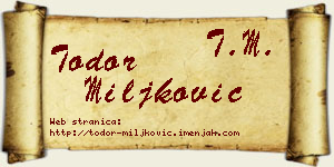 Todor Miljković vizit kartica